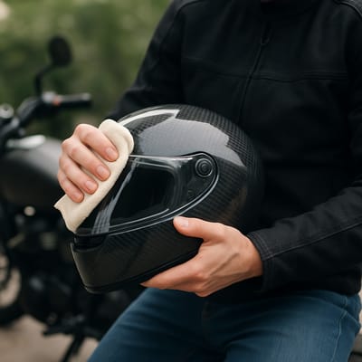 How do you maintain carbon fiber helmets safely?
