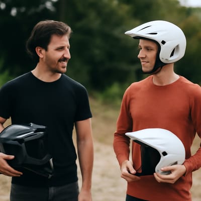 Street vs trials: what really changes in a helmet?