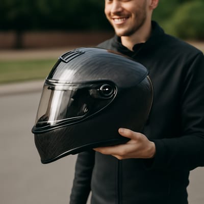 What are the main motorcycle helmet types in the UK?