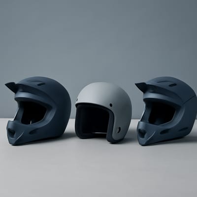 How do full-face, open-face, and specialty helmets differ?